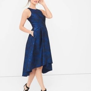 White House Black Market Blue Formal Dress High Lo